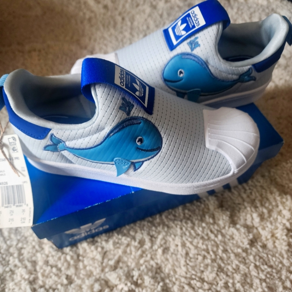 Adidas kids SUPERSTAR 360 PRIMEBLUE SHOES new with tags and box